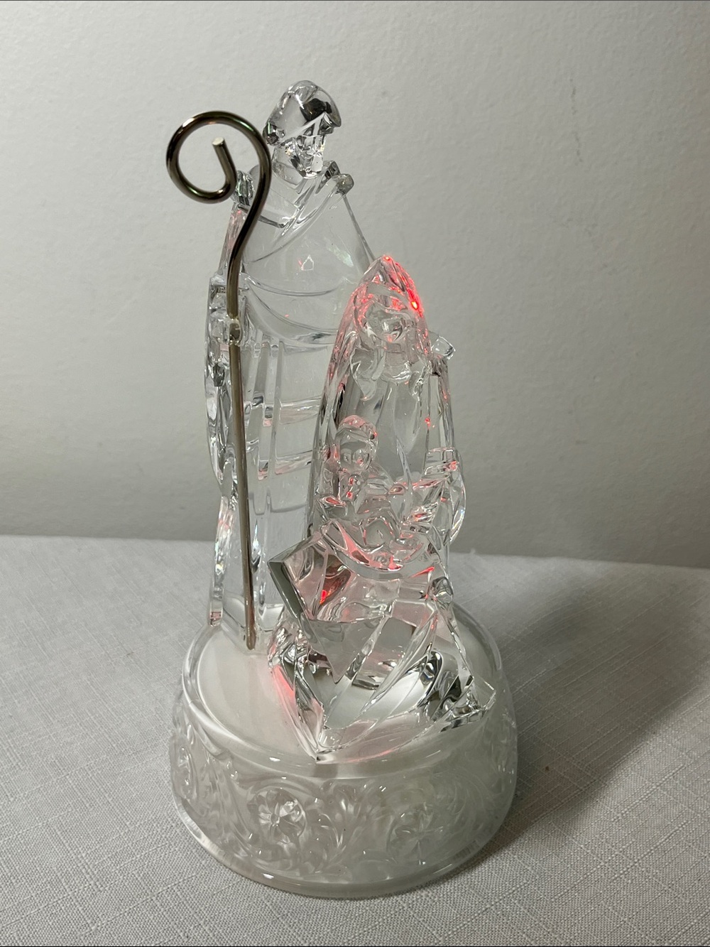 Clear Plastic Light up Color Changing Nativity Figurine
Battery operated